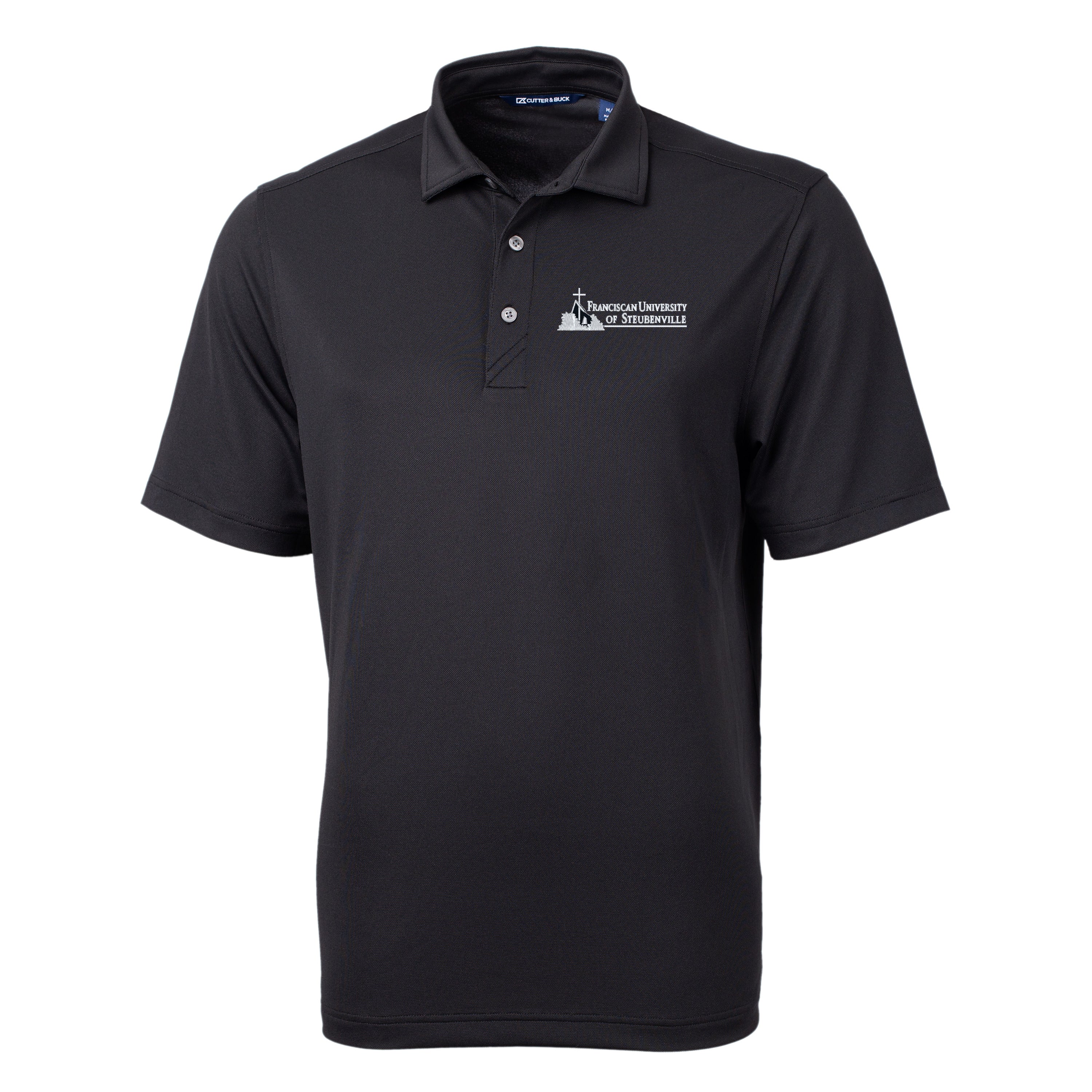 Virtue Eco Pique Recycled Mens Big & Tall Polo | Black