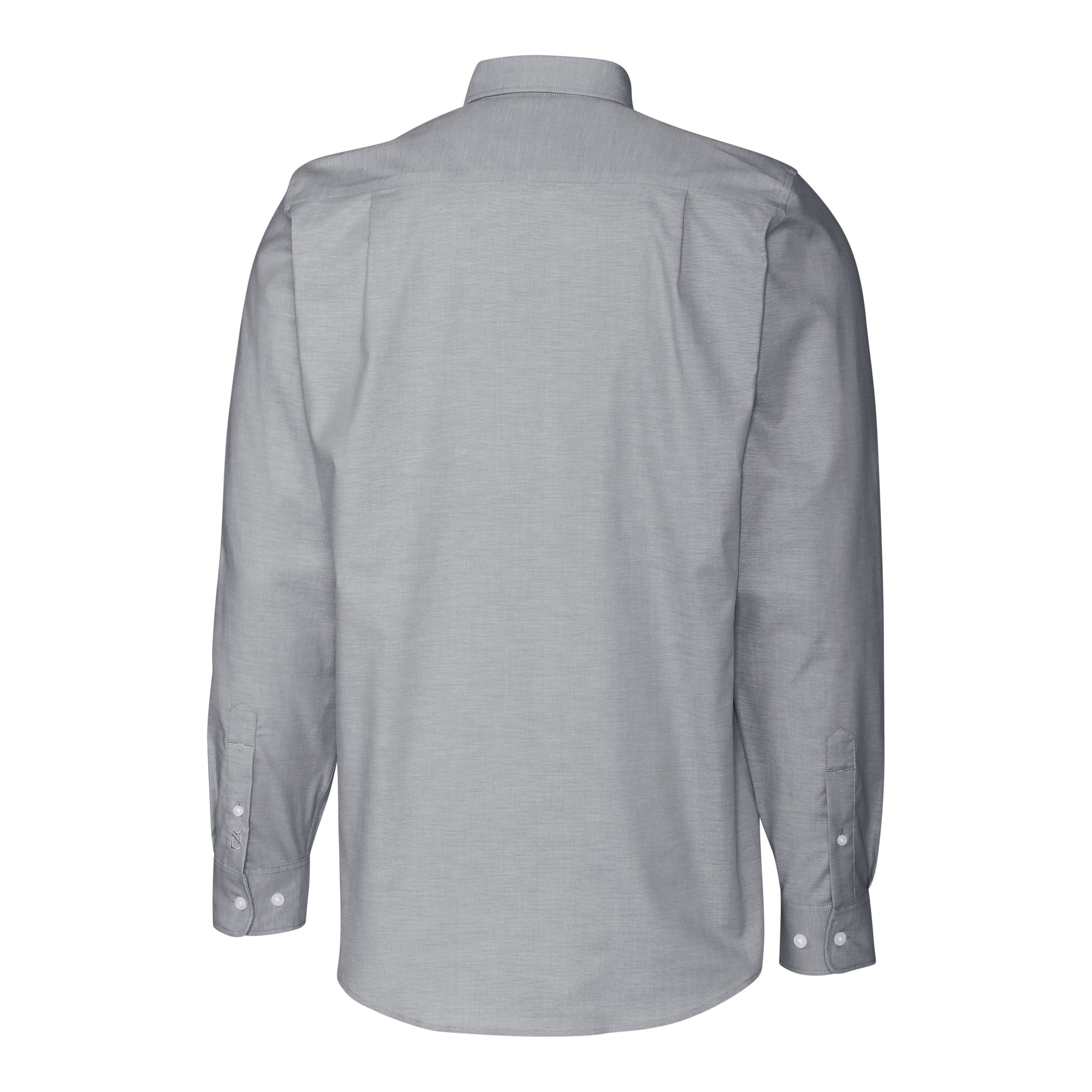 Stretch Oxford Mens Big & Tall Long Sleeve Dress Shirt | Black/White