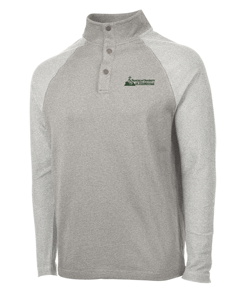 Falmouth Snap Neck Pullover | Heather Grey