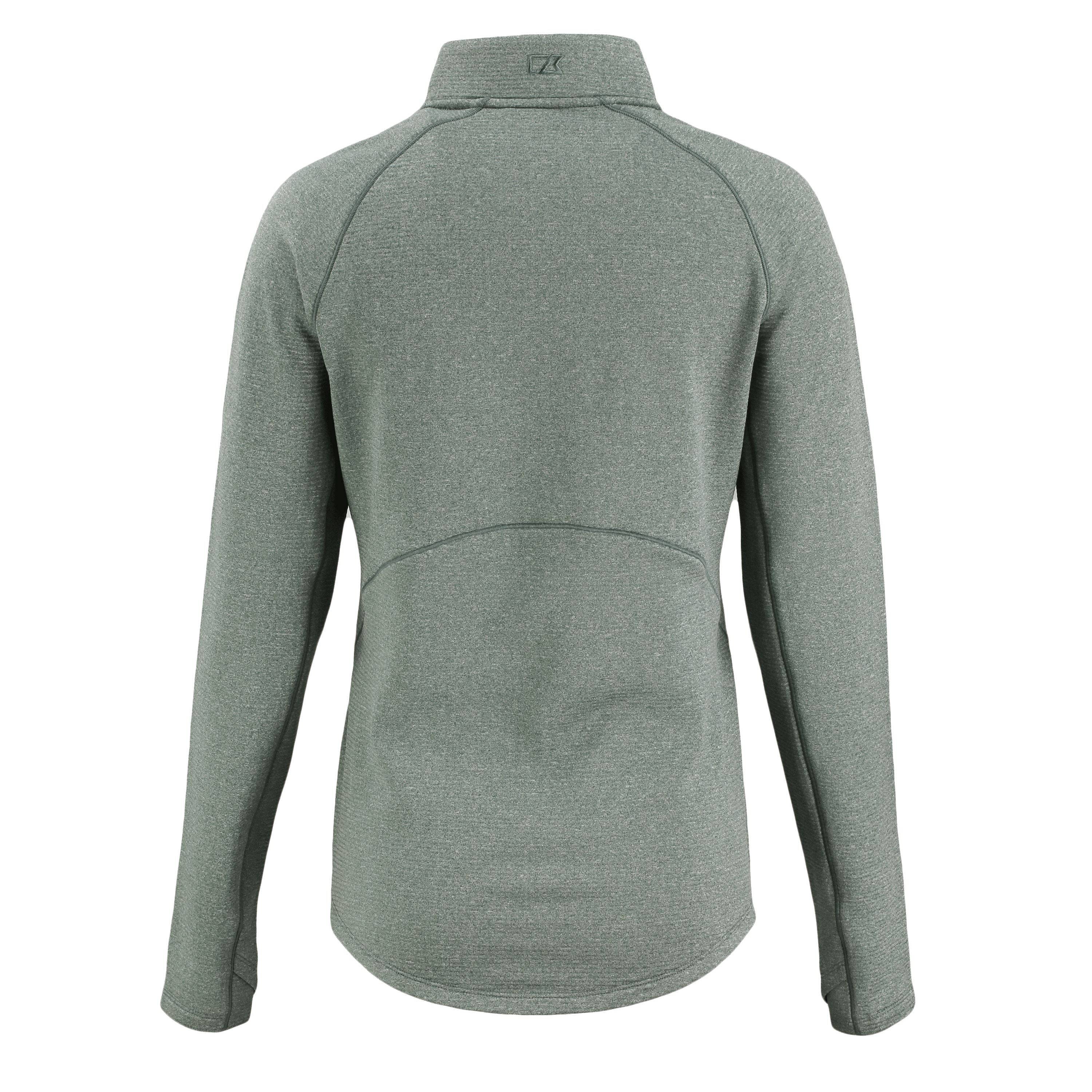 Peshastin Eco Fleece Recycled Womens Half Zip Pullover | Hunter Heather