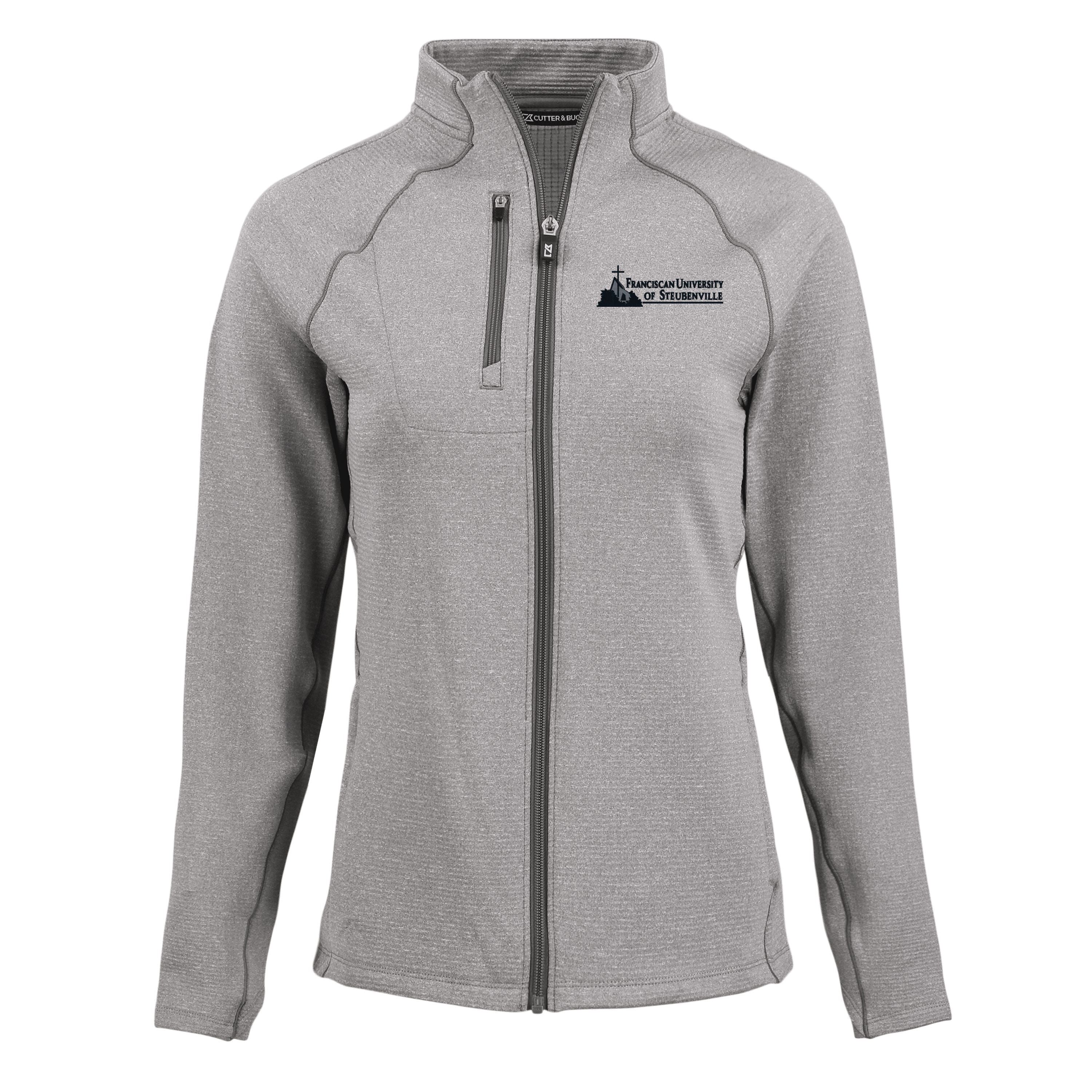 Peshastin Eco Fleece Recycled Womens Full Zip Jacket | Grey Heather