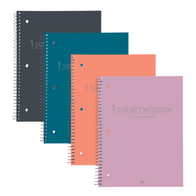 1 Subject Fashion Poly Cover Notebook 10.5