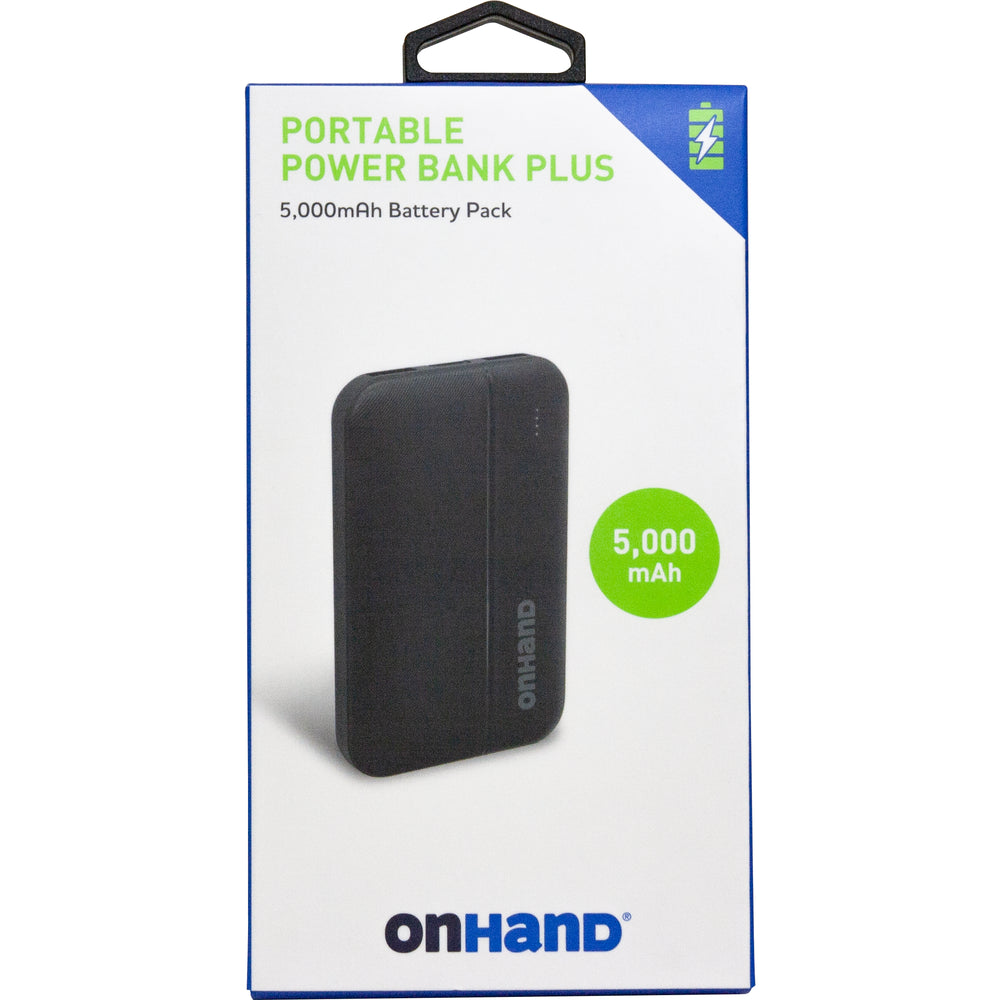 OnHand Portable Power Bank 5000mAh Black