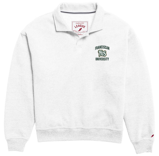 Victory Springs Ladies Collar Pullover | Heather Varsity White