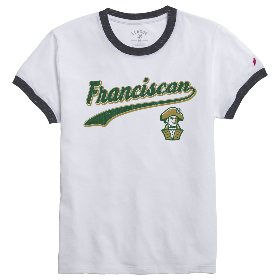 Ladies Intramural Ringer Tee | White