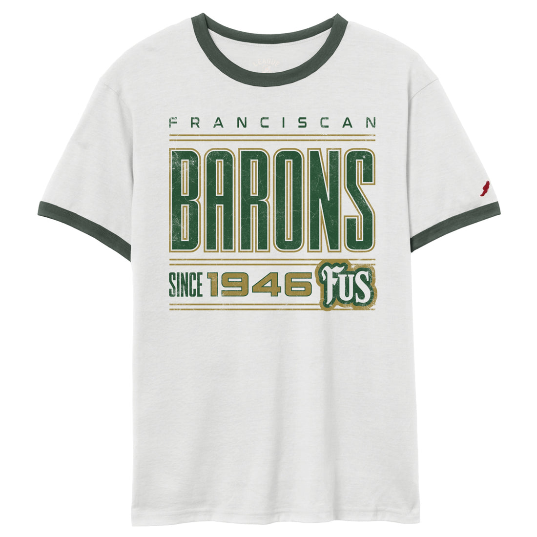 Victory Falls Unisex Ringer | Canvas and Dark Green