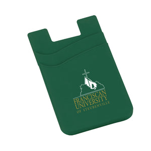 Silicone Phone Wallet, Green w/ Chapel Logo