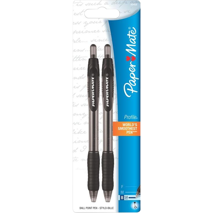 Paper Mate Profile Retractable Ballpoint Pen 2pk | 1.4mm