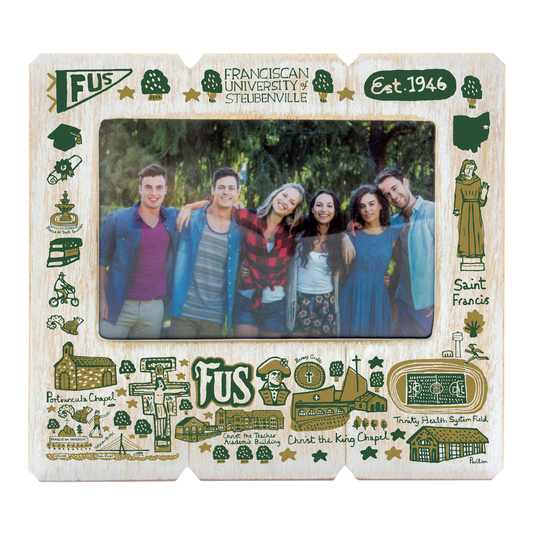 Julia Gash 4"x6" Distressed Wood Picture Frame