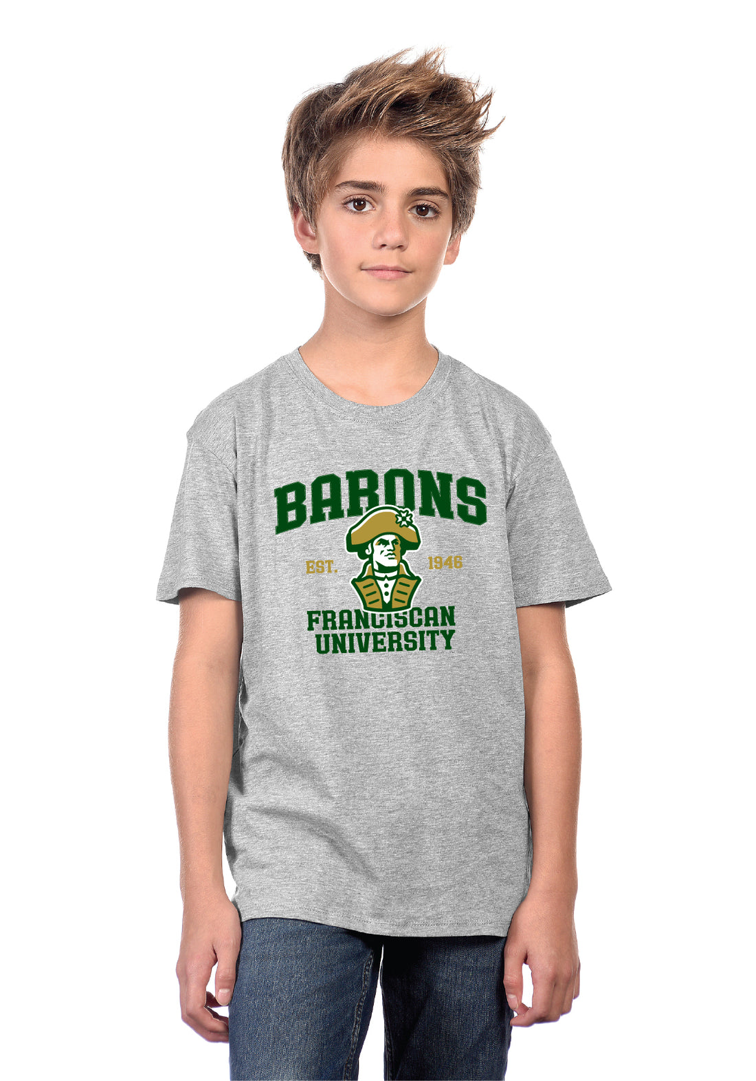 Youth Logoed Tee | Athletic Heather