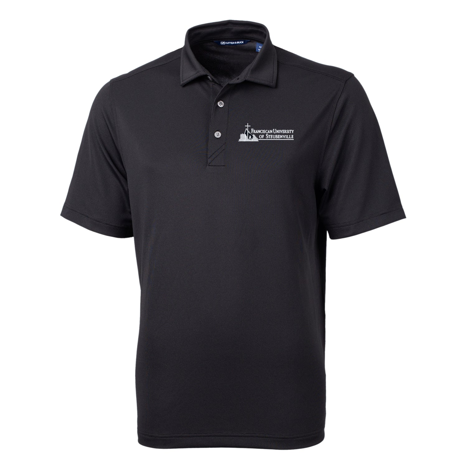 Virtue Eco Pique Recycled Mens Big &amp; Tall Polo | Black
