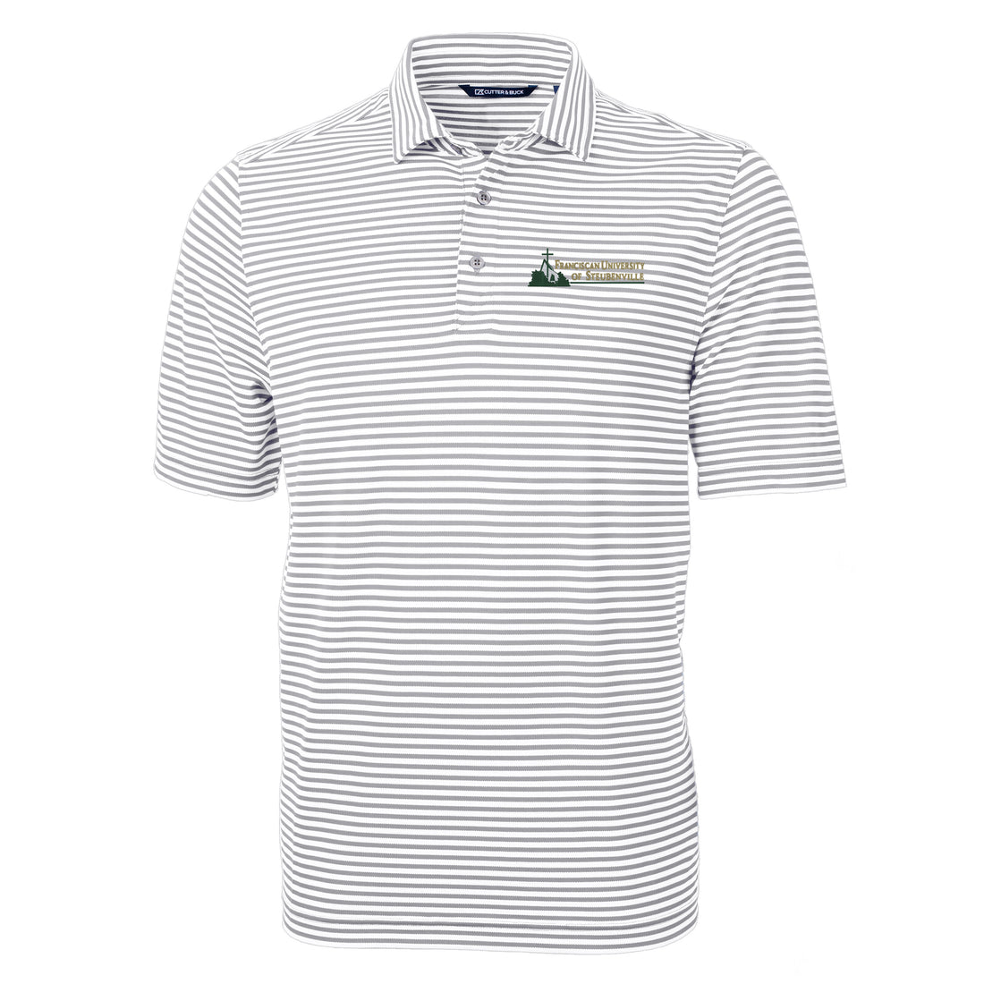 Virtue Eco Pique Stripe Recycled Mens Big &amp; Tall Polo | Hunter