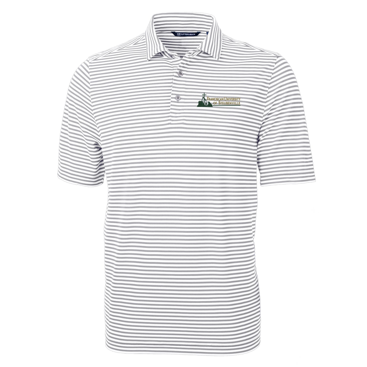 Virtue Eco Pique Stripe Recycled Mens Big &amp; Tall Polo | Hunter