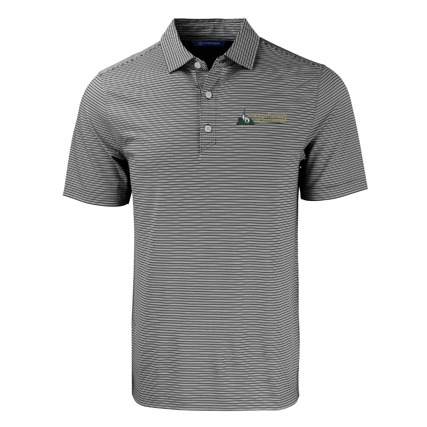 Forge Eco Double Stripe Stretch Recycled Mens Big &amp;Tall Polo | Black/White