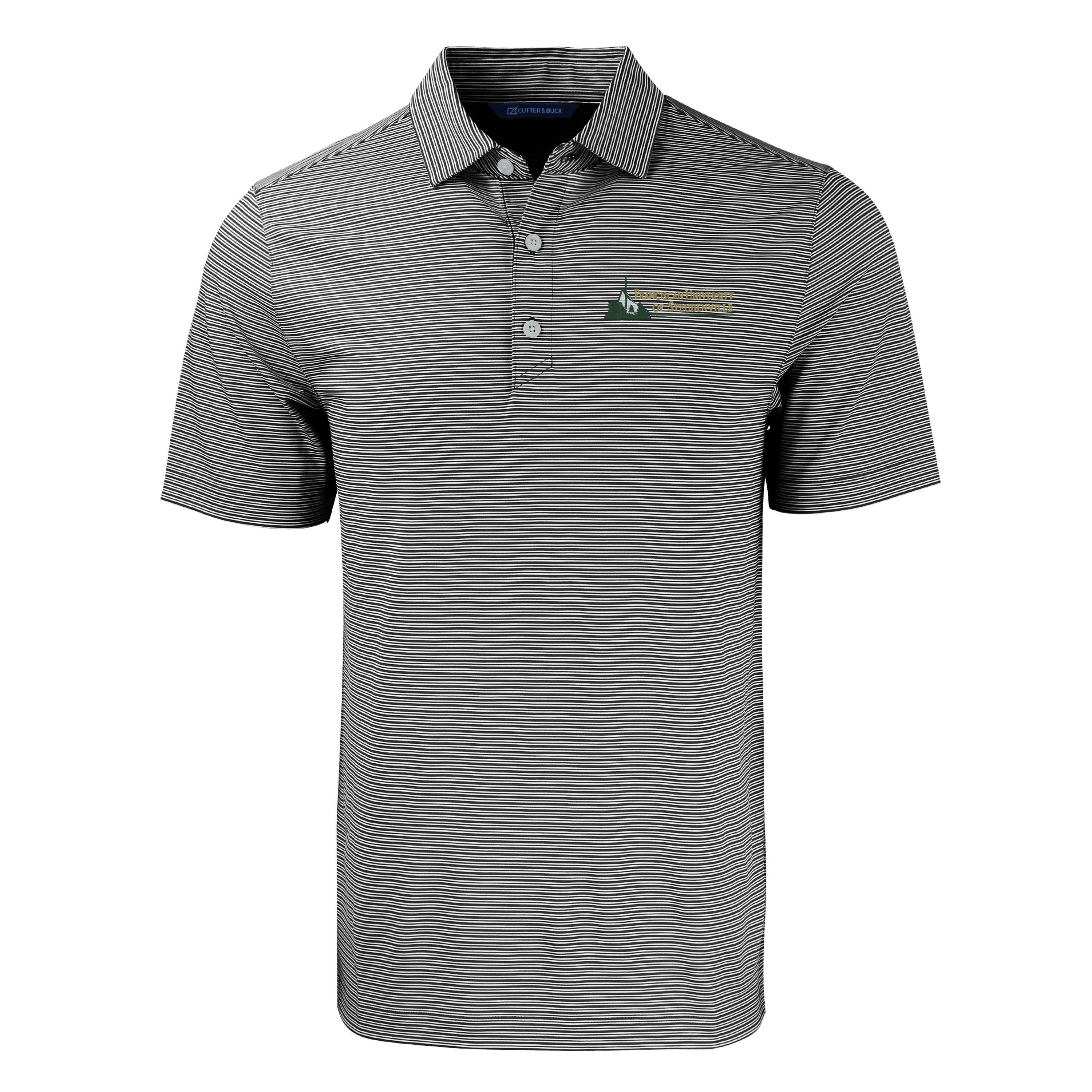 Forge Eco Double Stripe Stretch Recycled Mens Big &amp;Tall Polo | Black/White