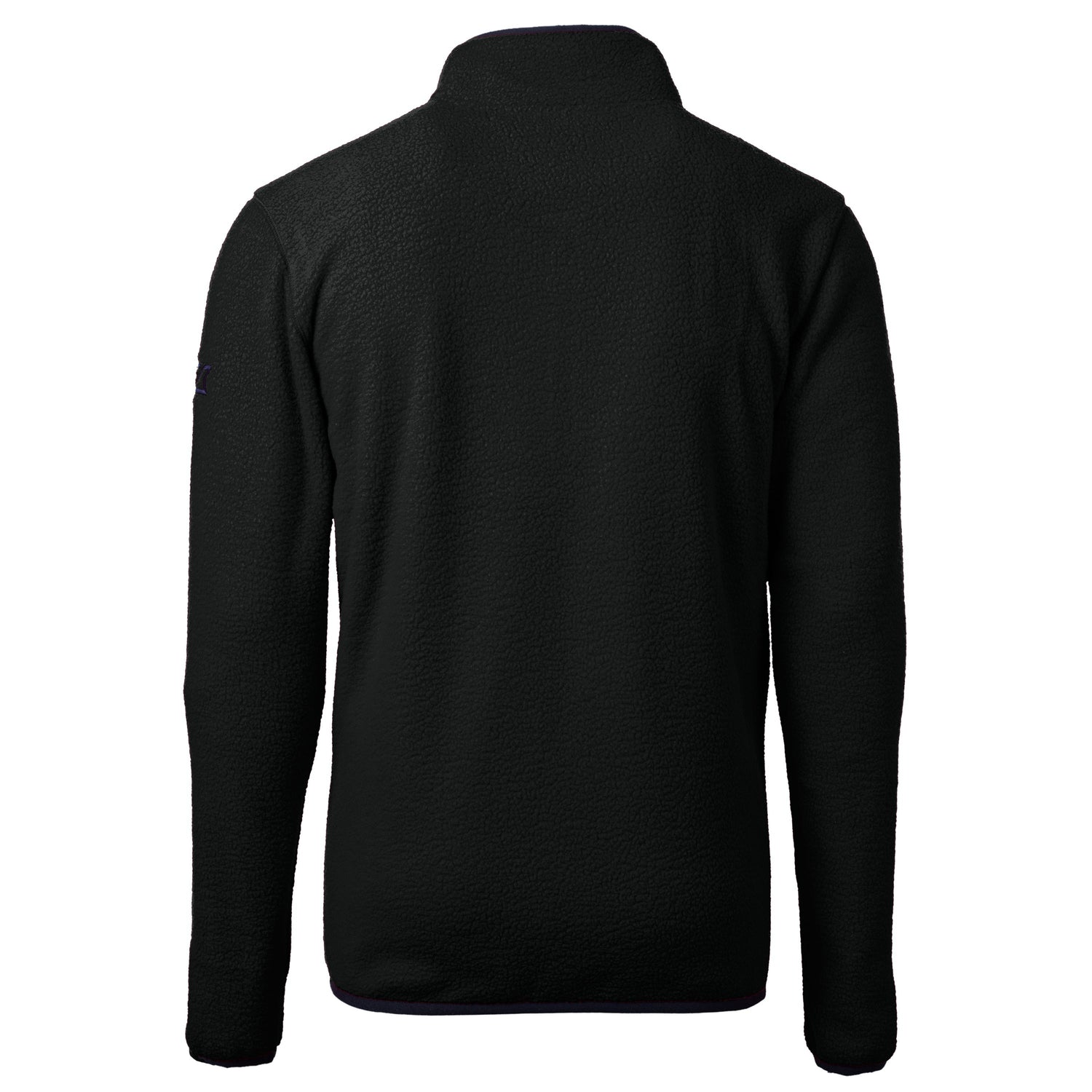 Cascade Eco Sherpa Fleece Mens Big &amp; Tall Quarter Zip Jacket | Black