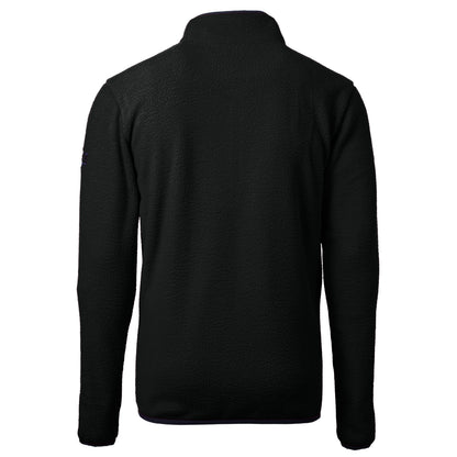 Cascade Eco Sherpa Fleece Mens Big &amp; Tall Quarter Zip Jacket | Black