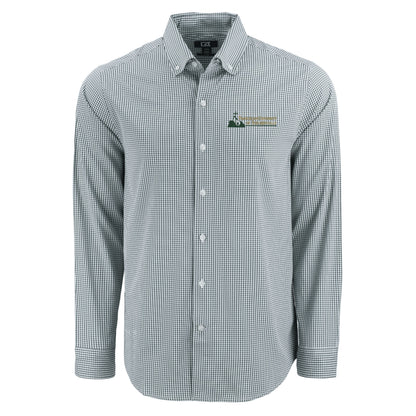 Skyline Eco Gingham Big &amp; Tall Long Sleeve Dress Shirt | Hunter/White