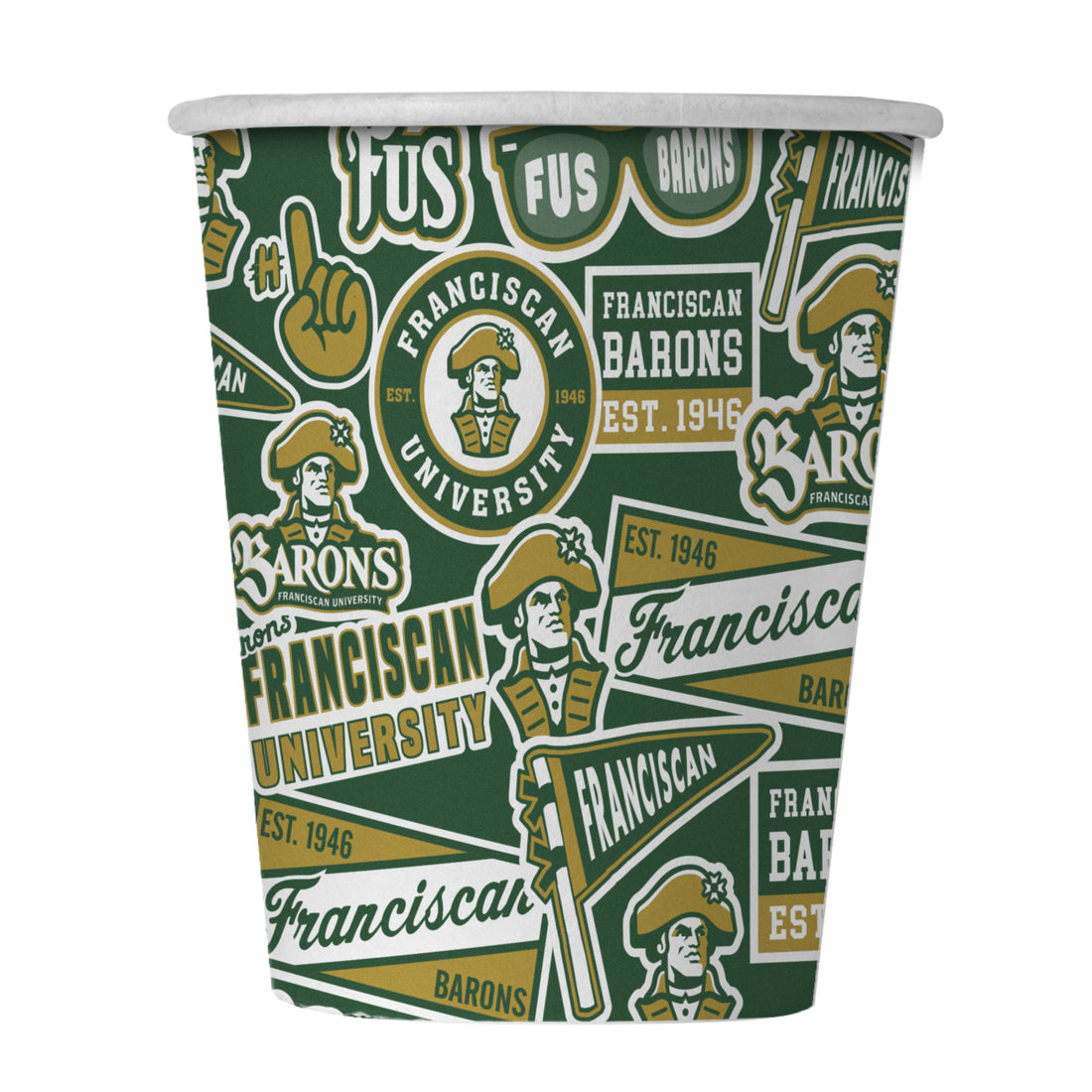 Paper Cups 25-Pack (12 oz) | Green