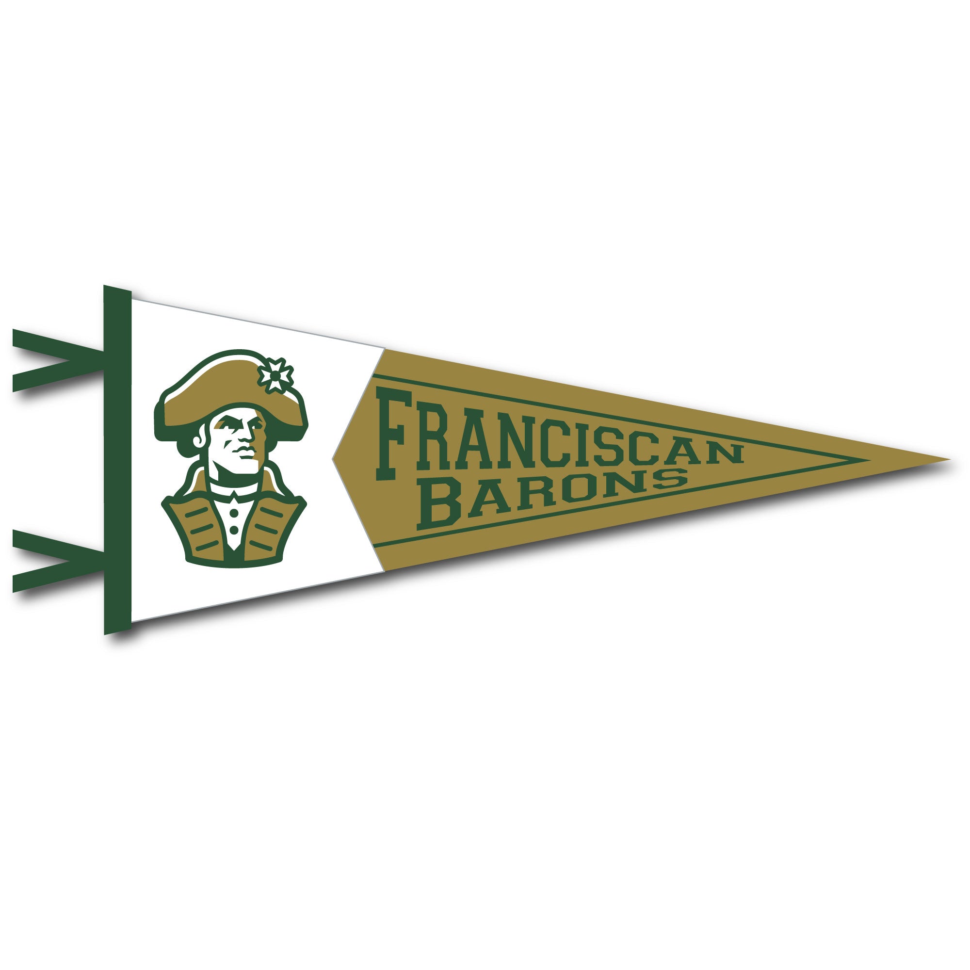 7" X 18" Two-Piece Flock Plus Pennant | Dark Green
