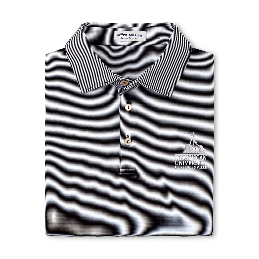 Jubilee Stripe Stretch Jersey Polo | Black