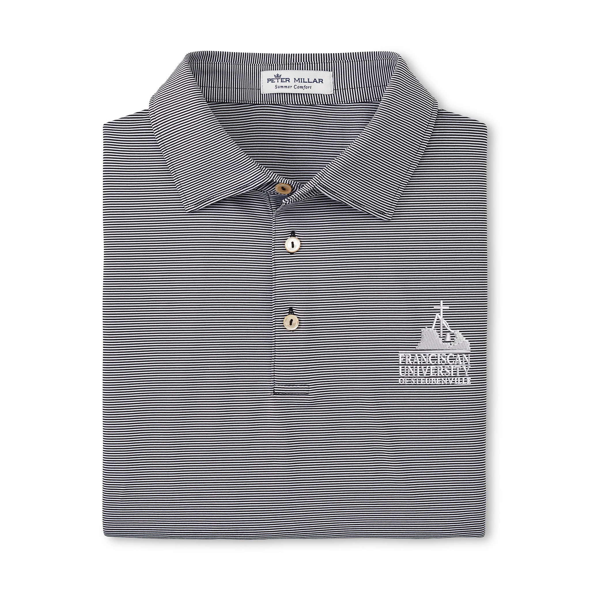 Jubilee Stripe Stretch Jersey Polo | Black