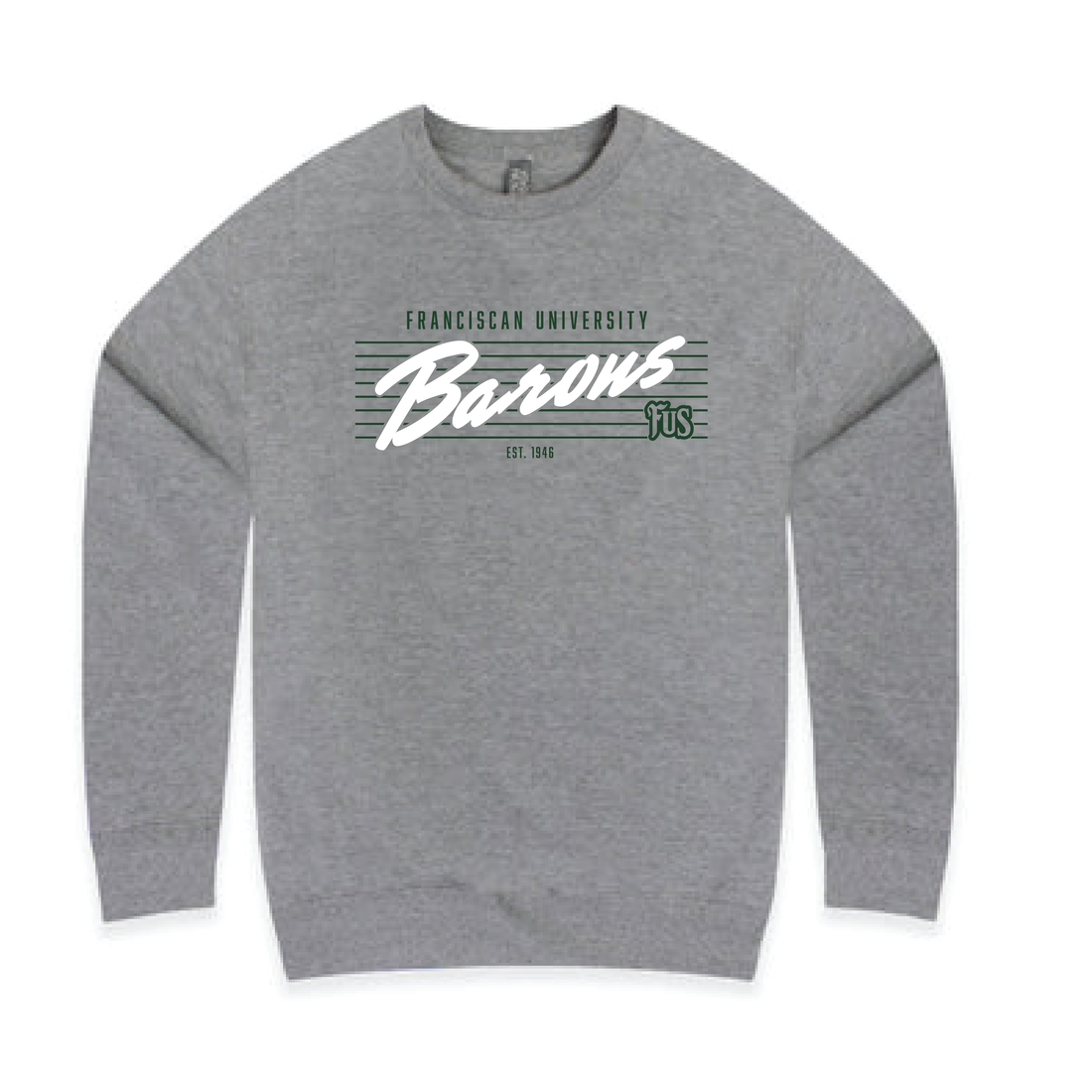 Youth Pinstripe Crew | Carbon Grey