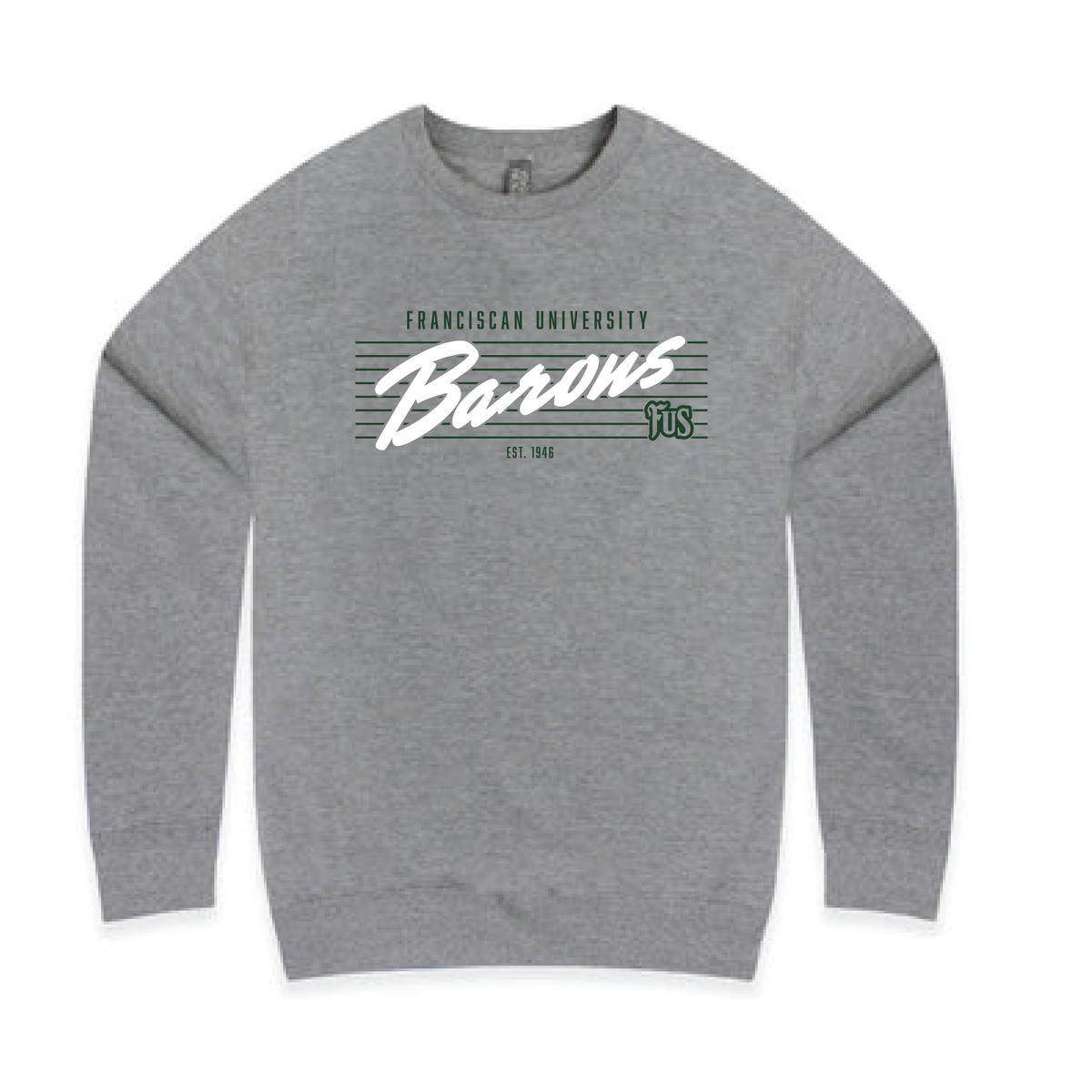 Youth Pinstripe Crew | Carbon Grey