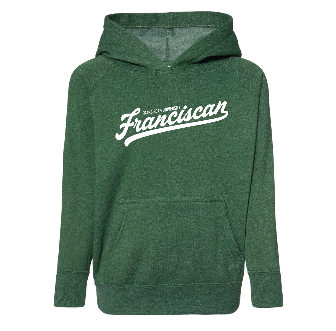 Toddler Vintage Script Hood | Moss