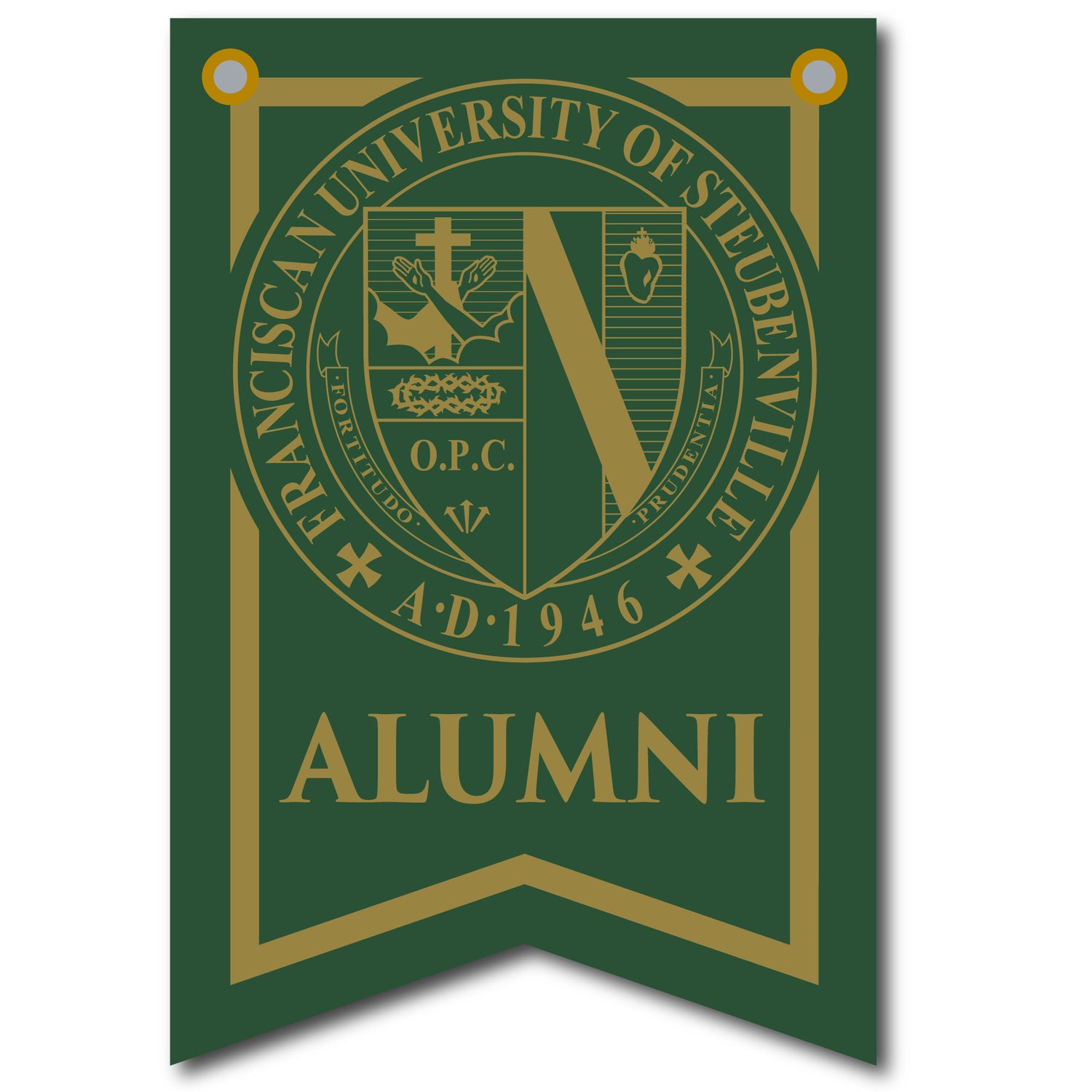 12" X 18" Dovetail Seal Alumni Banner| Dark Green