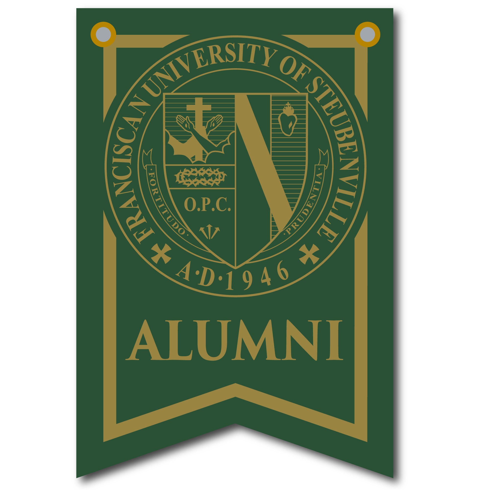 12" X 18" Dovetail Seal Alumni Banner| Dark Green