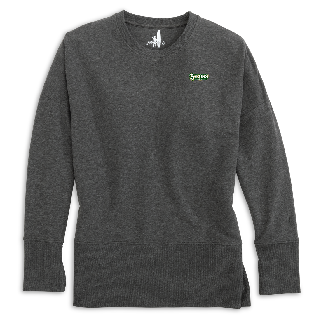 Brittany Drop Tail Crewneck | Charcoal