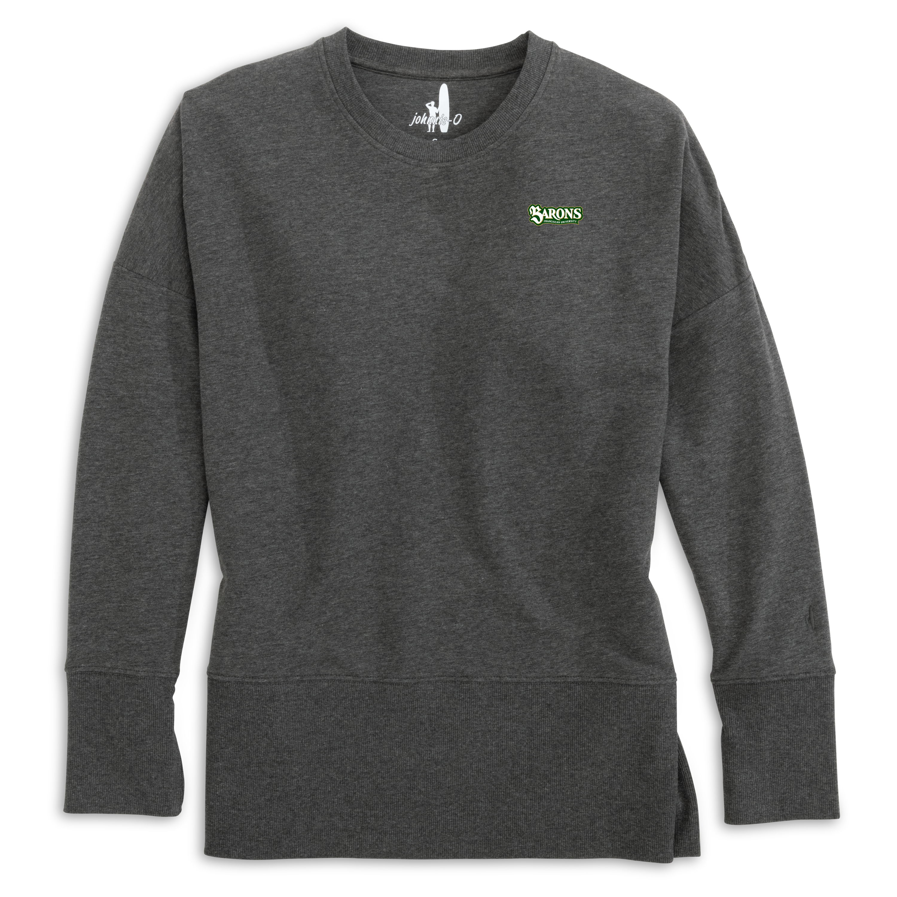 Brittany Drop Tail Crewneck | Charcoal