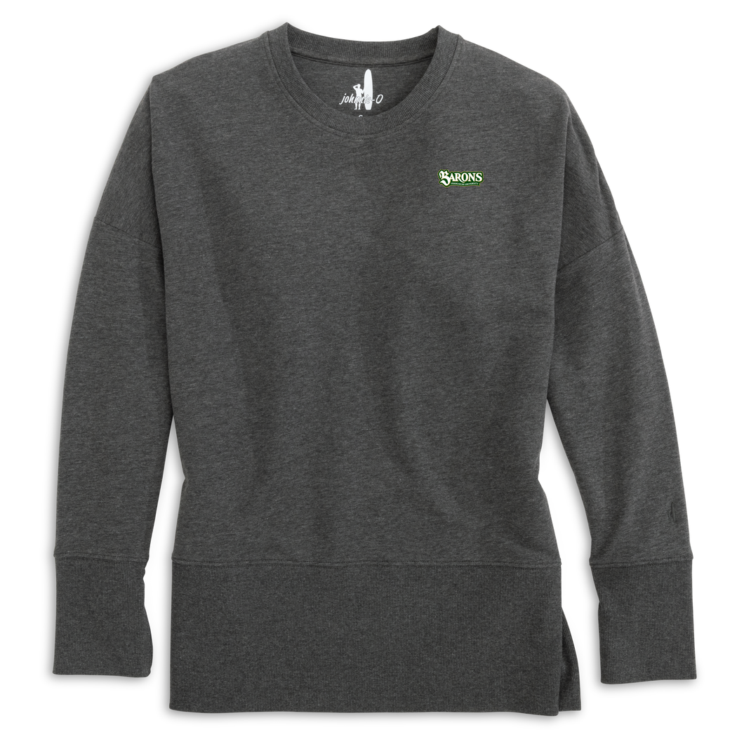 Brittany Drop Tail Crewneck | Charcoal