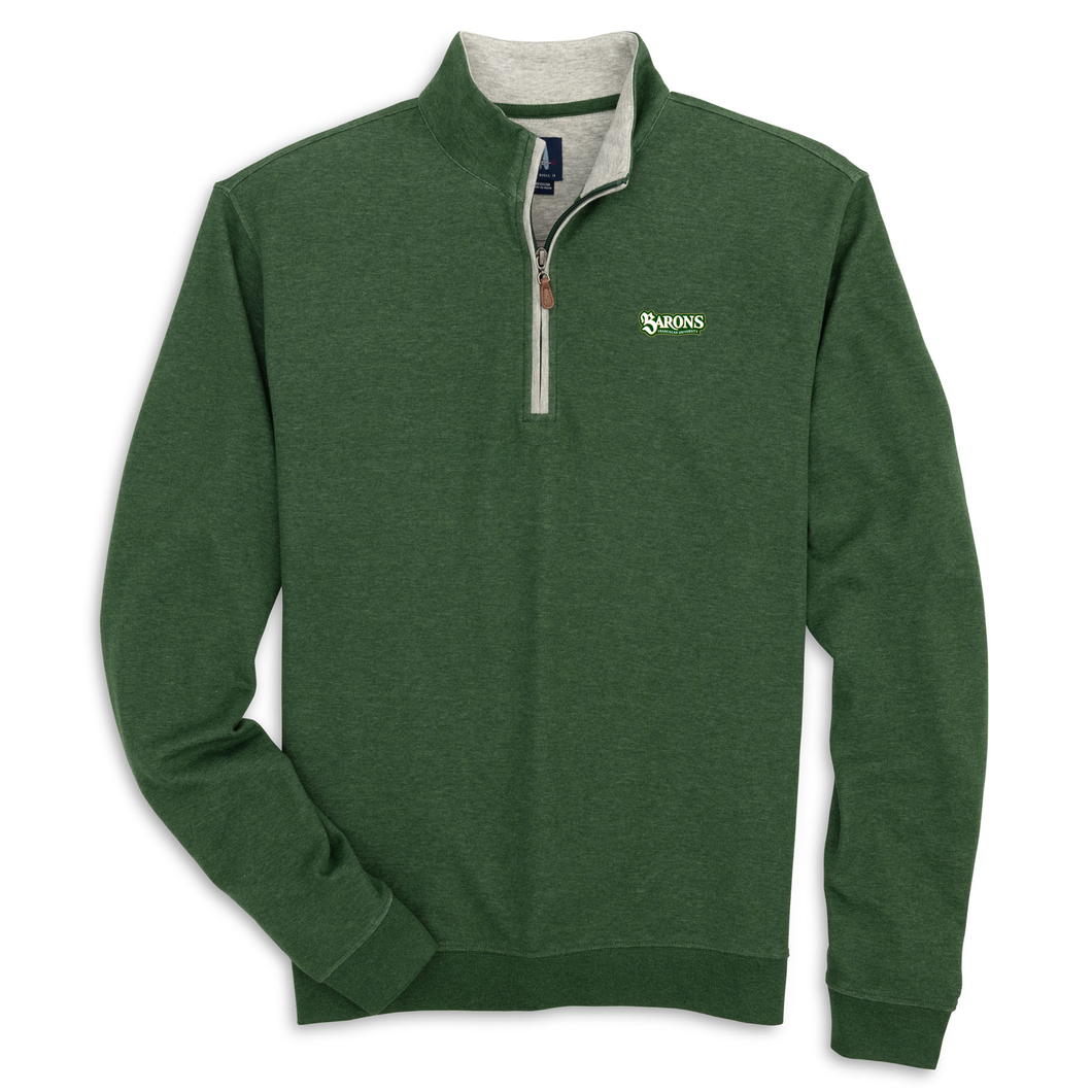 Sully Plaited Heather Knit 1/4 Zip | Green