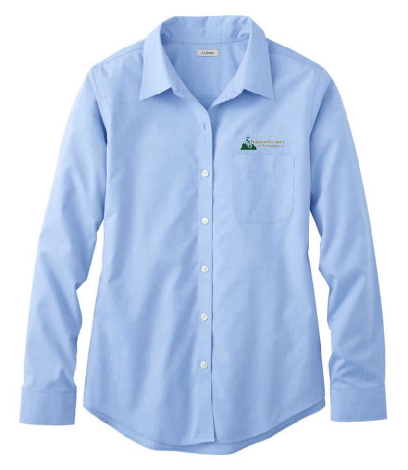 Ladies Wrinkle-Free Pinpoint Oxford Cloth Shirt | Blue