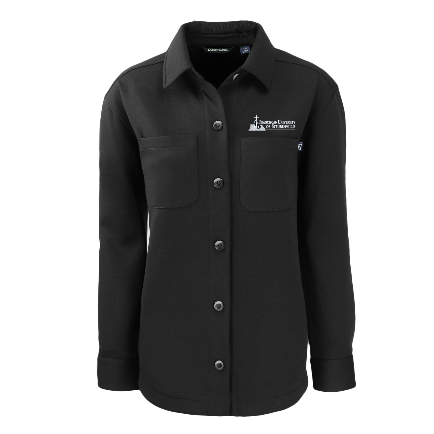 Roam Eco Recycled Womens Shirt Jacket | Black