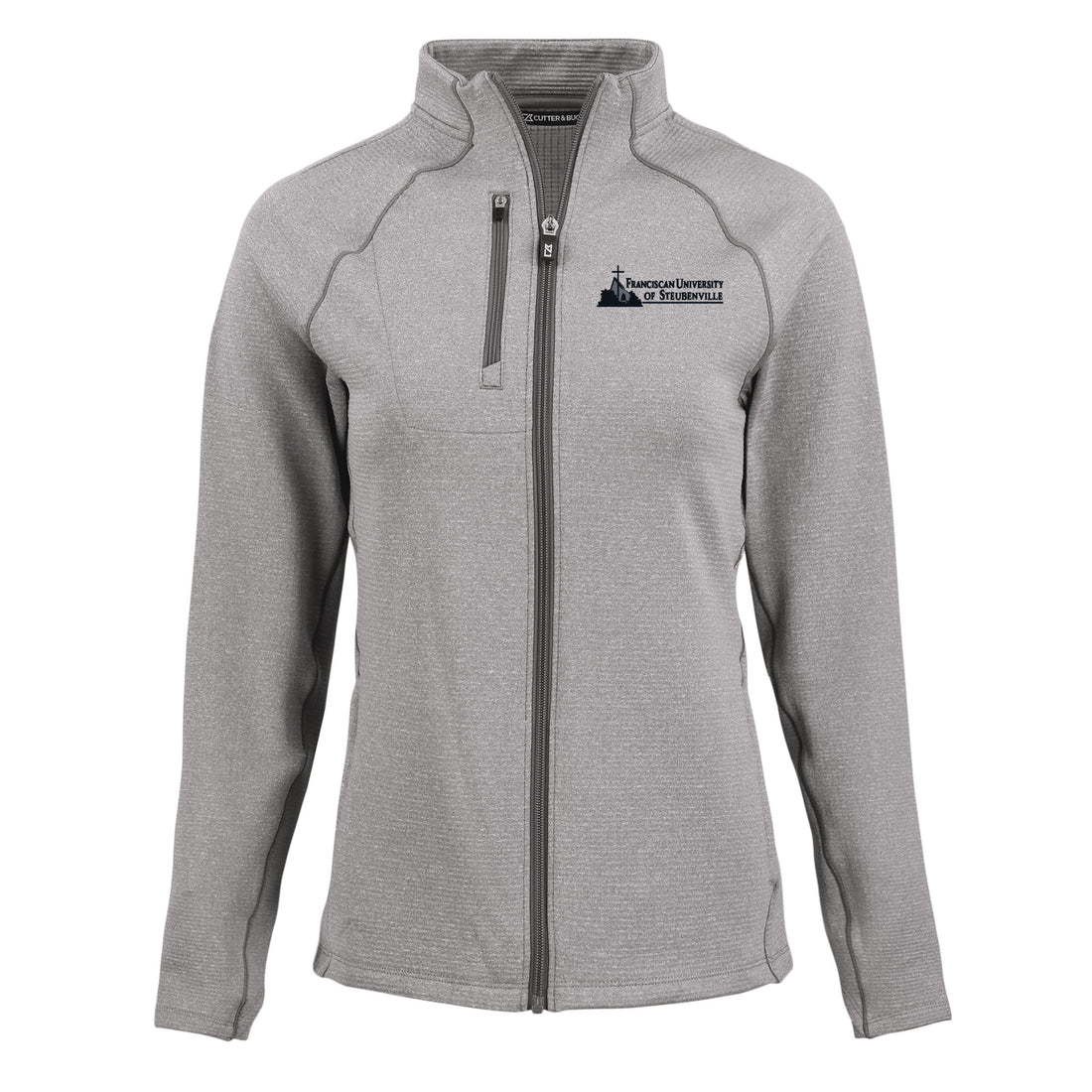 Peshastin Eco Fleece Recycled Womens Full Zip Jacket | Grey Heather