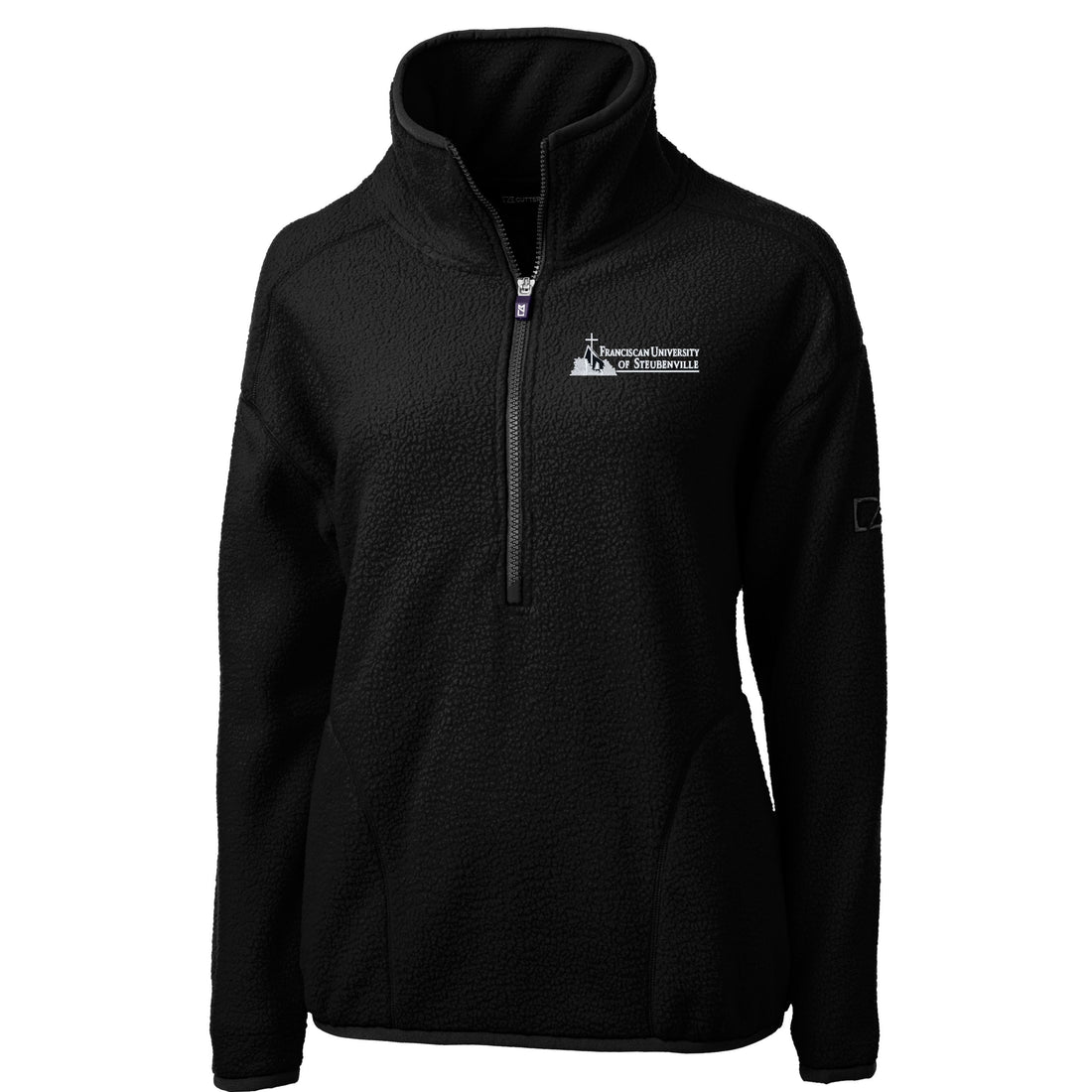 Cascade Eco Sherpa Womens Fleece Pullover Jacket | Black