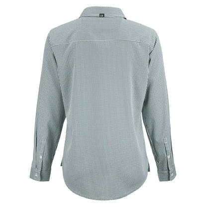 Skyline Eco Gingham Womens Long Sleeve Dress Shirt | Hunter/White