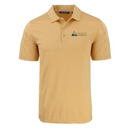 Prospect Eco Textured Stretch Recycled Mens Short Sleeve Polo | Desert