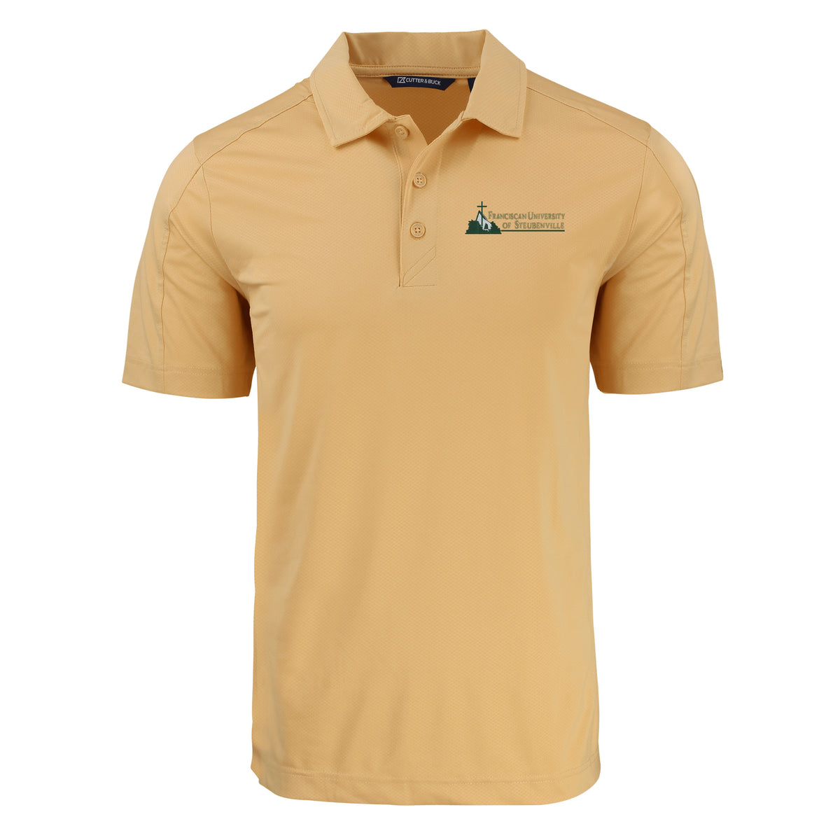 Prospect Eco Textured Stretch Recycled Mens Short Sleeve Polo | Desert