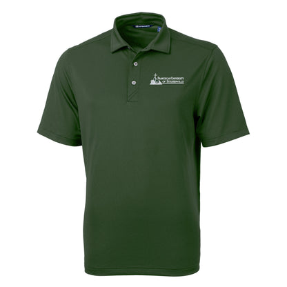 Virtue Eco Pique Recycled Mens Polo | Hunter