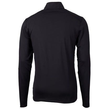 Virtue Eco Pique Recycled Quarter Zip Mens Pullover | Black