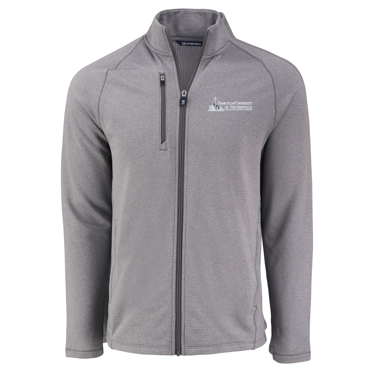 Peshastin Eco Fleece Recycled Mens Full Zip Jacket | Grey Heather
