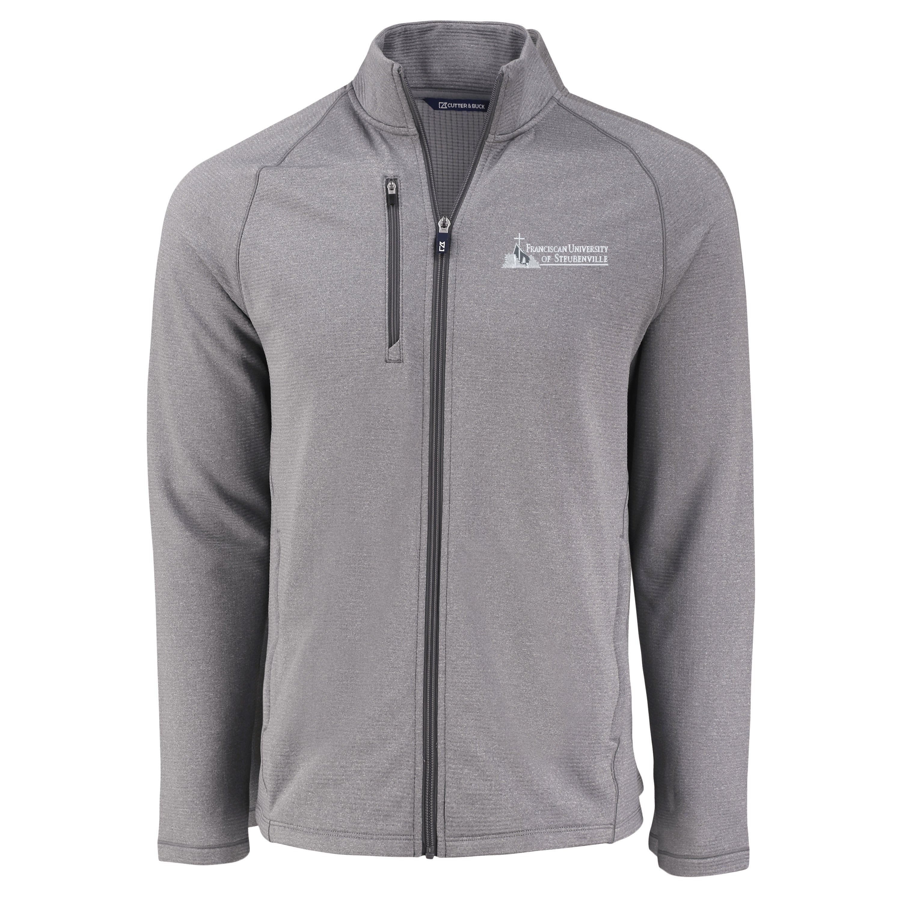 Peshastin Eco Fleece Recycled Mens Full Zip Jacket | Grey Heather