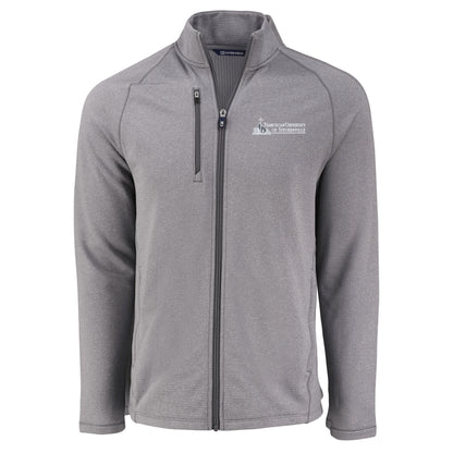 Peshastin Eco Fleece Recycled Mens Full Zip Jacket | Grey Heather