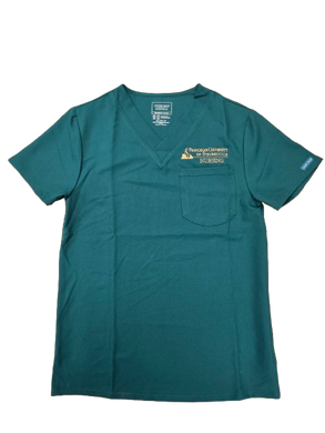 Nursing - Unisex Embroidered V-Neck Top | Hunter Green