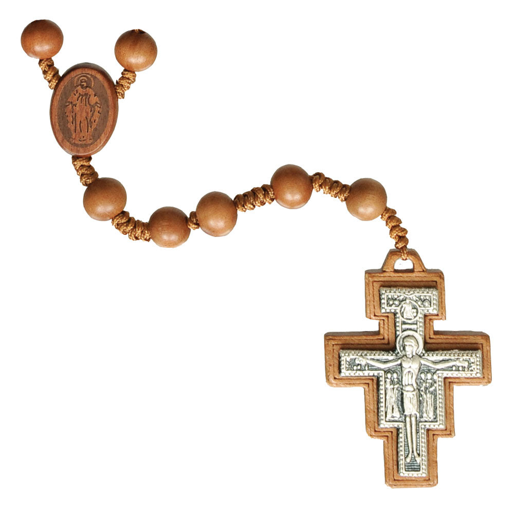 Sine Cera Rosary 7 Decade Franciscan Crown Jujube Wood 8mm