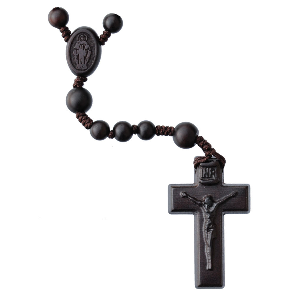 Sine Cera Rosary Jujube Wood Dark 6/8mm